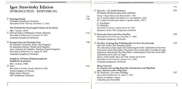 Igor Stravinsky : Igor Stravinsky Edition – Introduction · Einführung (CD, Album, Comp)