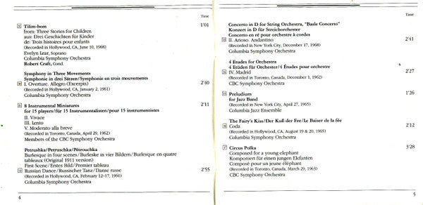 Igor Stravinsky : Igor Stravinsky Edition – Introduction · Einführung (CD, Album, Comp)