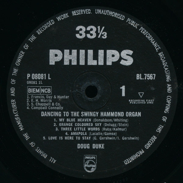 Doug Duke : Dancing To The Swinging Hammond Organ (LP, Album)