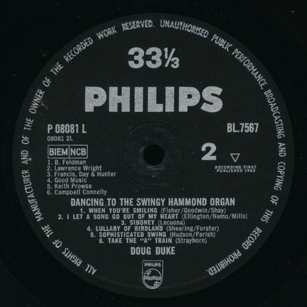 Doug Duke : Dancing To The Swinging Hammond Organ (LP, Album)