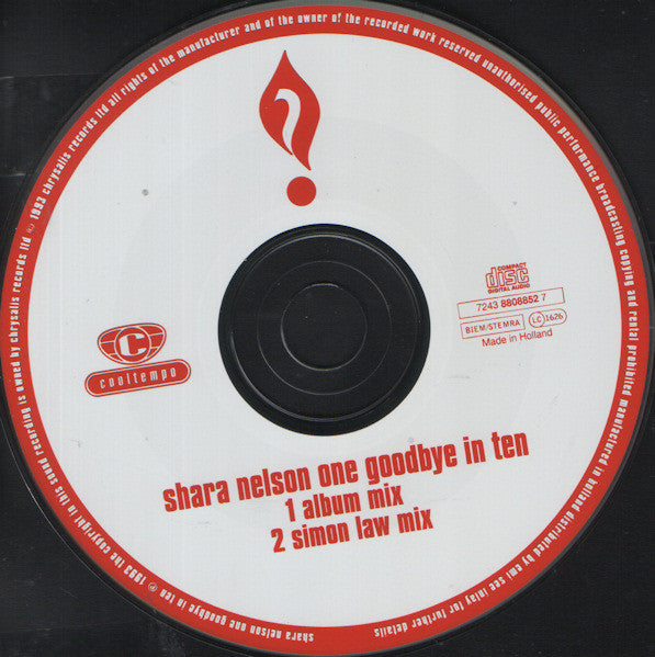 Shara Nelson : One Goodbye In Ten (CD, Single)