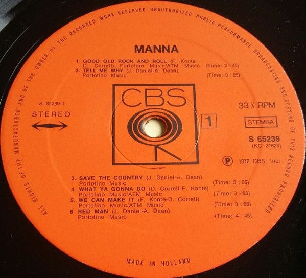 Manna (9) : Manna (LP, Album)