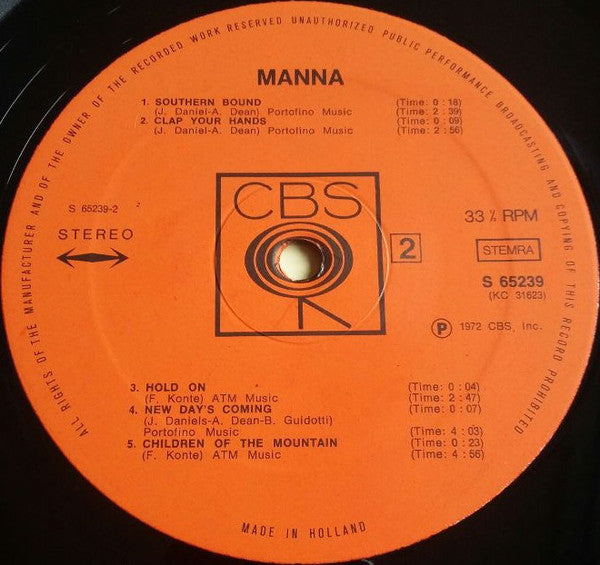 Manna (9) : Manna (LP, Album)