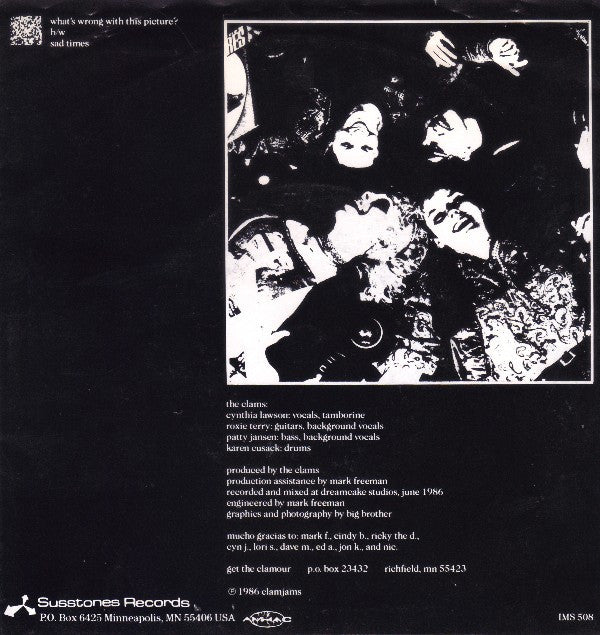 The Clams (4) : What's Wrong With This Picture? / Sad Times (7", Single)