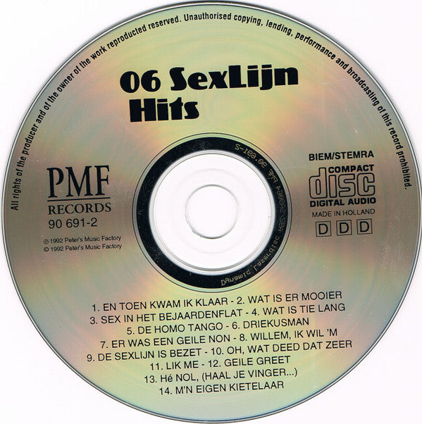 Various : 06 Sexlijn Hits (CD, Comp)