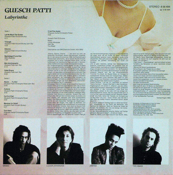 Guesch Patti : Labyrinthe (LP, Album)