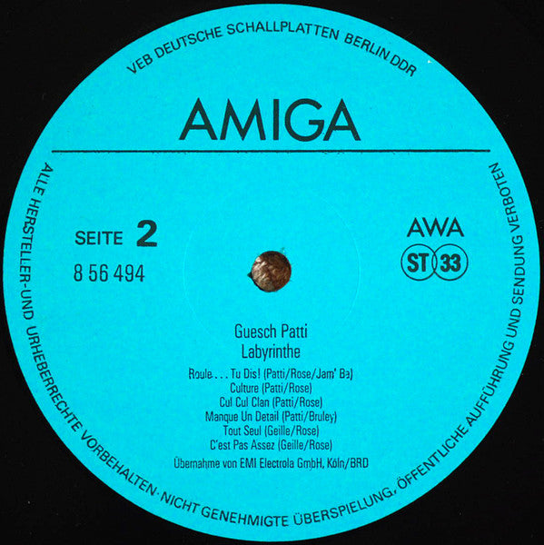 Guesch Patti : Labyrinthe (LP, Album)