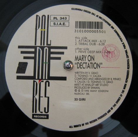 Mary On : Dectation (12")