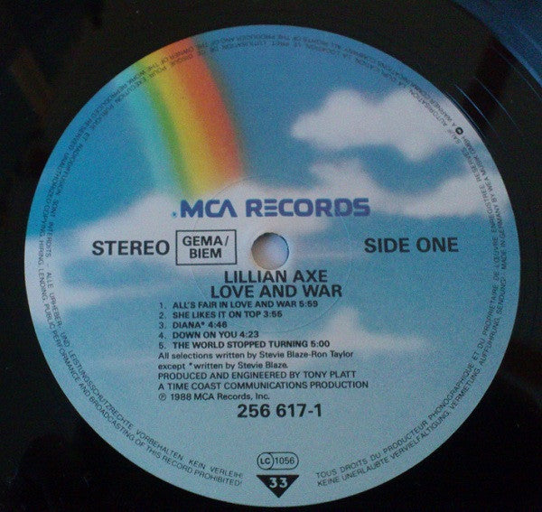 Lillian Axe : Love + War (LP, Album)