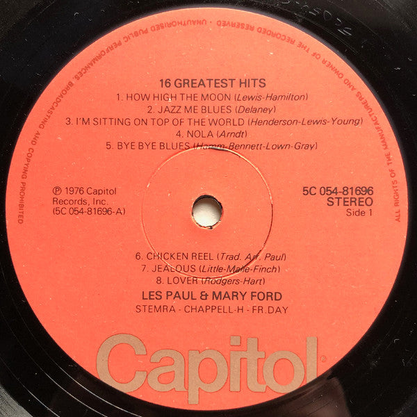 Les Paul & Mary Ford : 16 Greatest Hits (LP, Comp)