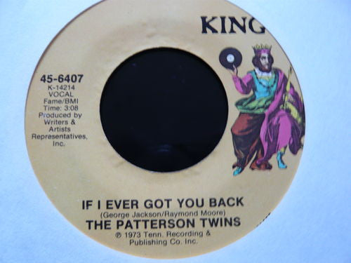 Patterson Twins : If Ever I Got You Back (7")