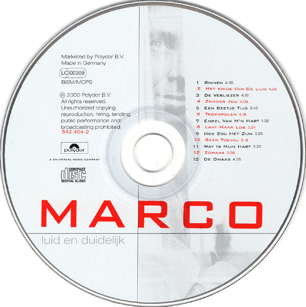 Marco Borsato : Luid En Duidelijk (CD, Album)