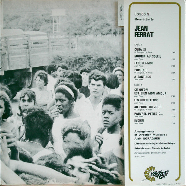 Jean Ferrat : Jean Ferrat (LP, Album, Mono, Gat)