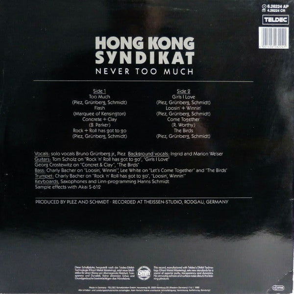 Hongkong Syndikat : Never Too Much (LP, Album)