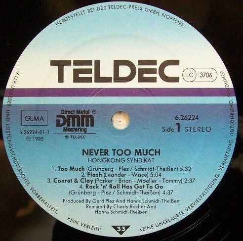 Hongkong Syndikat : Never Too Much (LP, Album)