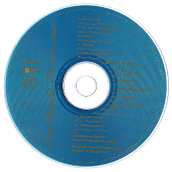 Liza Minnelli : My Own Space (CD, Album)