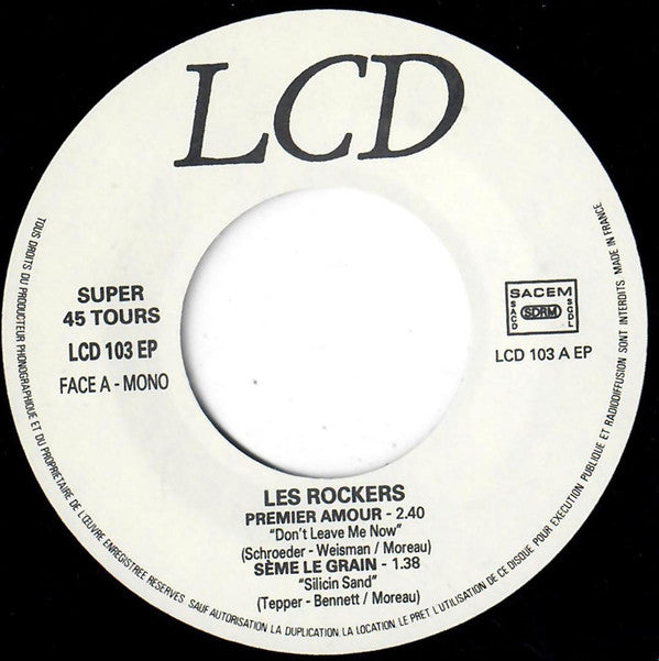Les Rockers (3) Avec Dan Lee Stive : Les Rockers (7", EP, Mono)