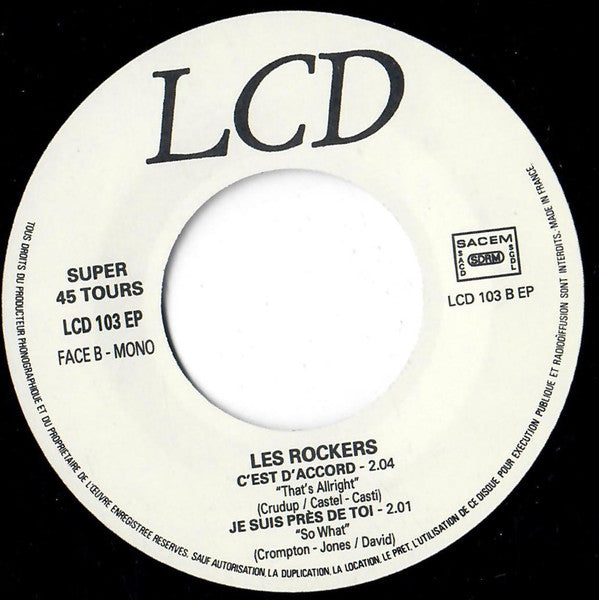 Les Rockers (3) Avec Dan Lee Stive : Les Rockers (7", EP, Mono)