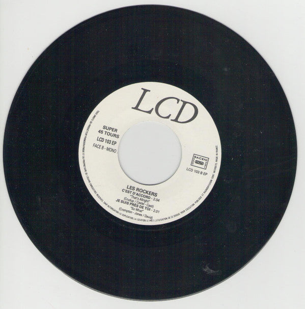 Les Rockers (3) Avec Dan Lee Stive : Les Rockers (7", EP, Mono)