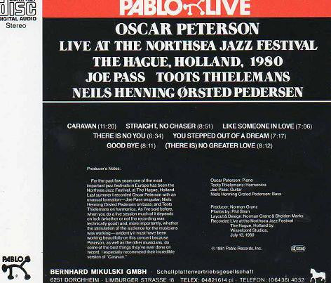 Oscar Peterson : Live At The Northsea Jazz Festival (CD, Album, RE)