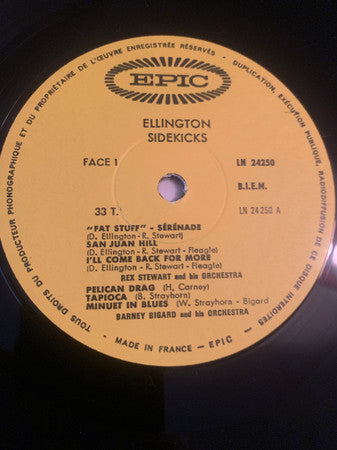 Johnny Hodges And His Orchestra, Rex Stewart And His Orchestra, Barney Bigard And His Orchestra & Cootie Williams & His Rug Cutters : Ellington Sidekicks (LP, Comp)