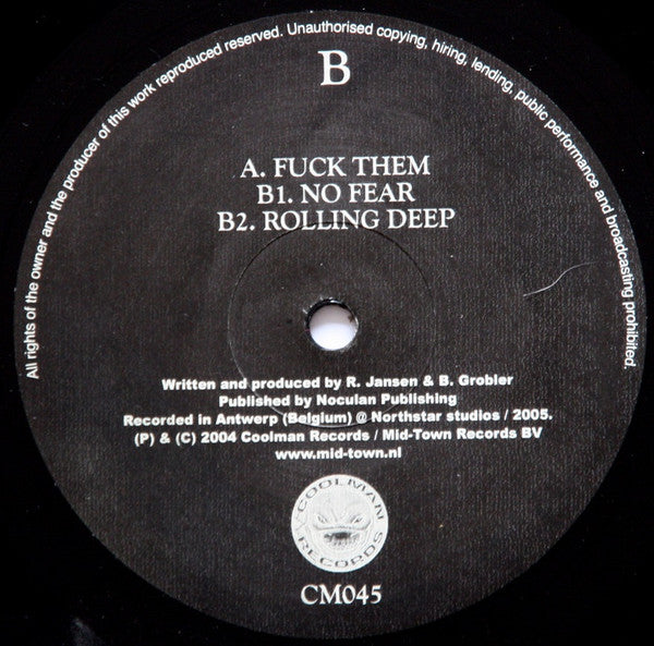 DJ Rob vs Da Future* : Hatred  - Verse 1 & 2 (12")