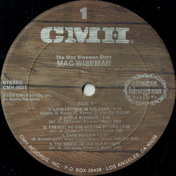 Mac Wiseman : The Mac Wiseman Story (2xLP, Album)