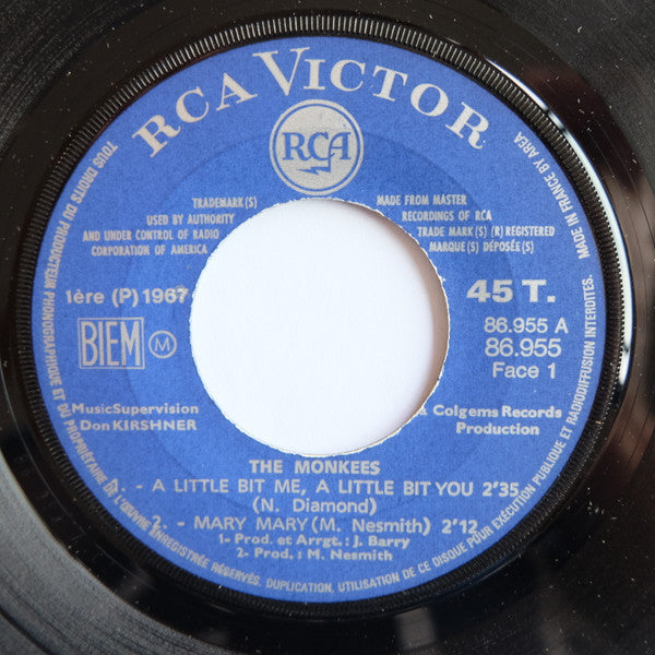 The Monkees : A Little Bit Me, A Little Bit You (7", EP, Mono)