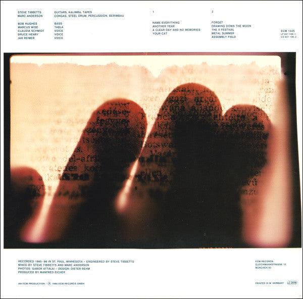Steve Tibbetts : Exploded View (LP, Album)