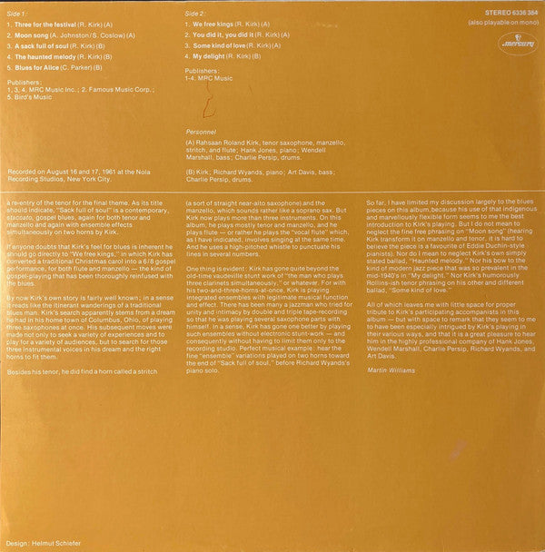 Roland Kirk : You Did It, You Did It (LP, Album, RE)