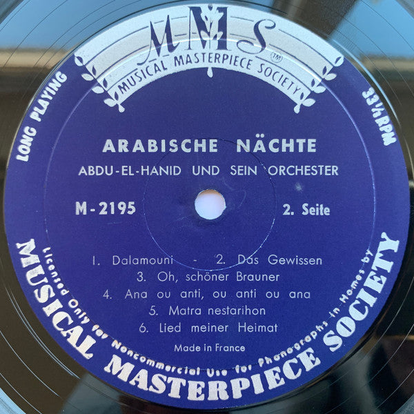Abdu-El-Hanid Und Sein Orchester* : Arabische Nächte (LP, Album)