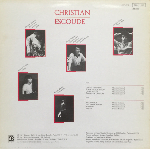Christian Escoudé : Gipsy's Morning (LP, Album, Pol)