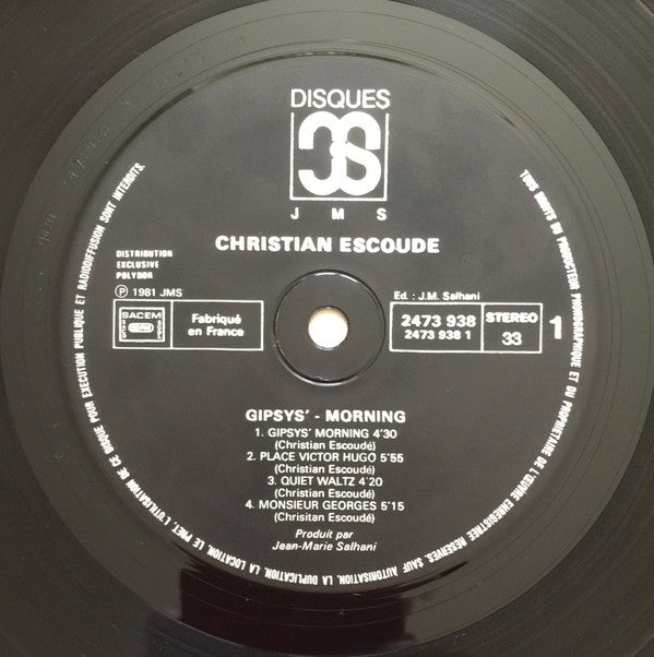Christian Escoudé : Gipsy's Morning (LP, Album, Pol)