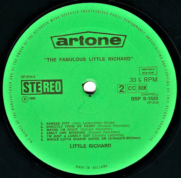 Little Richard : The Fabulous Little Richard (LP, Album)