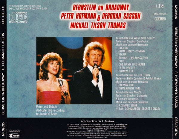 Peter Hofmann & Deborah Sasson : Bernstein On Broadway (CD, Album)