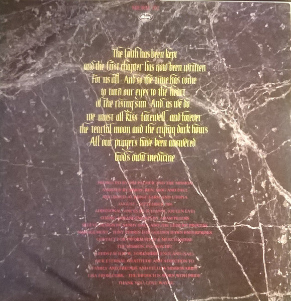 The Mission : Gods Own Medicine (LP, Album)