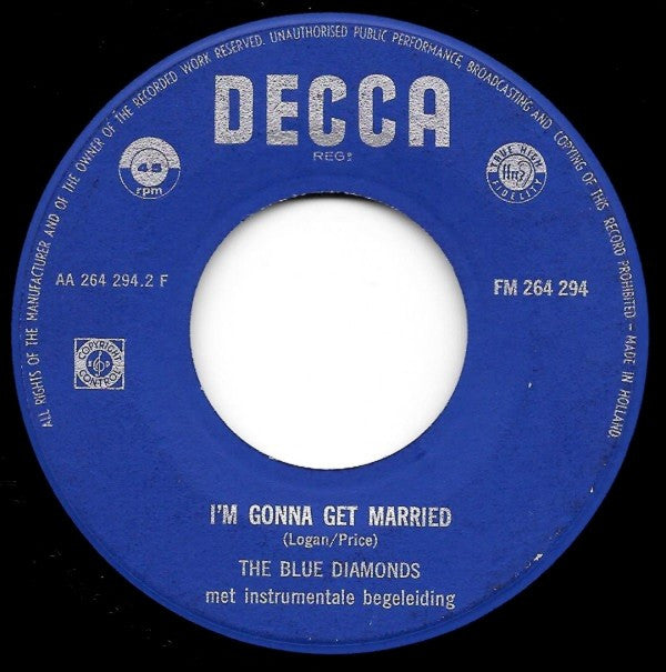 The Blue Diamonds : ('Til) I Kissed You (7", Mono, Big)