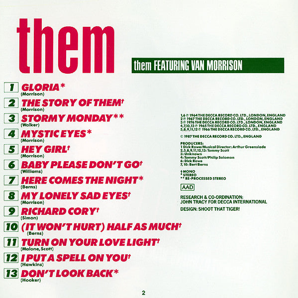 Them (3) : Them Featuring Van Morrison (CD, Comp, Mono, RE)