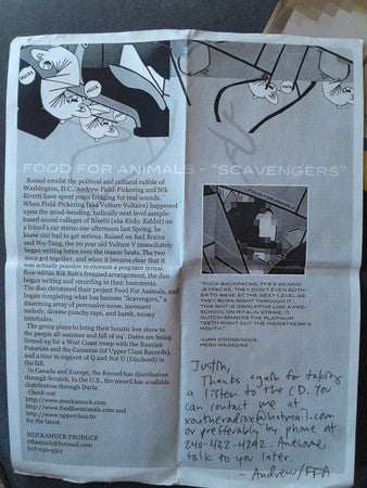 Food For Animals : Scavengers (CDr, Promo)