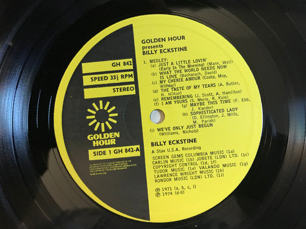 Billy Eckstine : The Golden Hour Presents (LP, Comp)