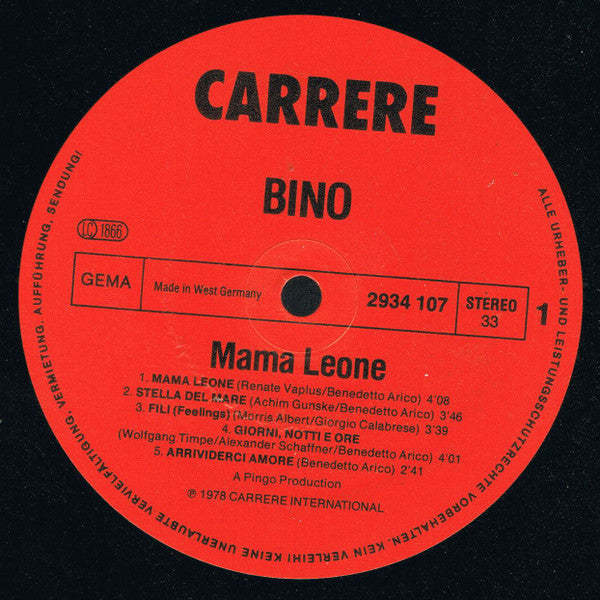 Bino : Mama Leone (LP, Album)