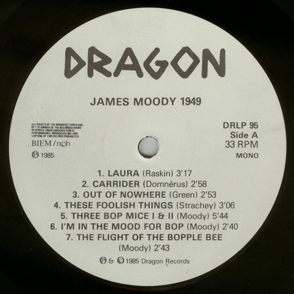 James Moody & His Swedish Crowns : James Moody 1949 (LP, Comp, Mono)