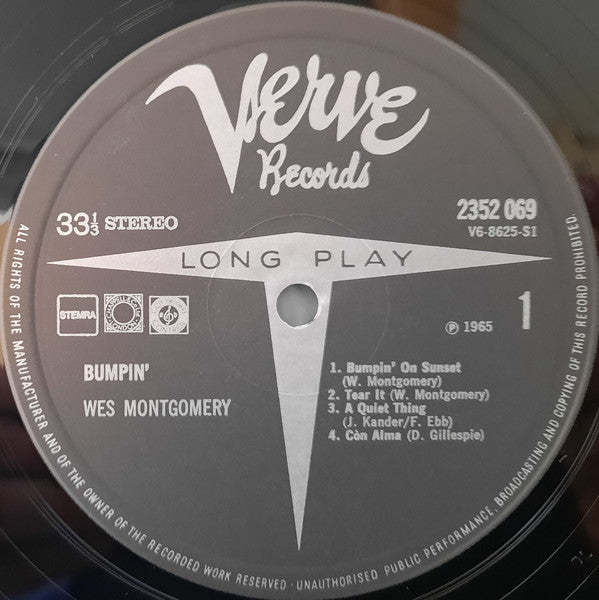 Wes Montgomery : Bumpin' (LP, Album)