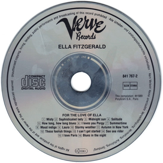 Ella Fitzgerald : For The Love Of Ella (2xCD, Comp, RE, RM)