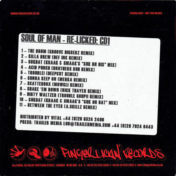 Soul Of Man : Re-Licked (CDr, Mixed, Promo)