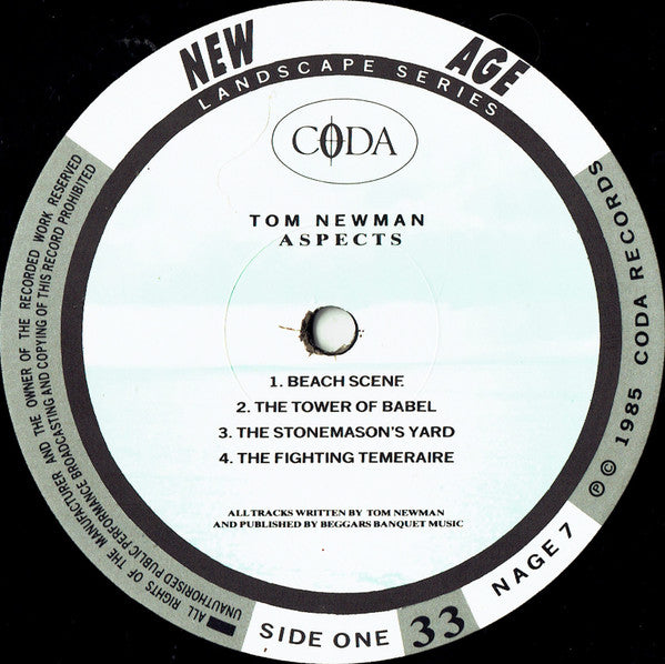 Tom Newman (2) : Aspects (LP, Album, Emb)