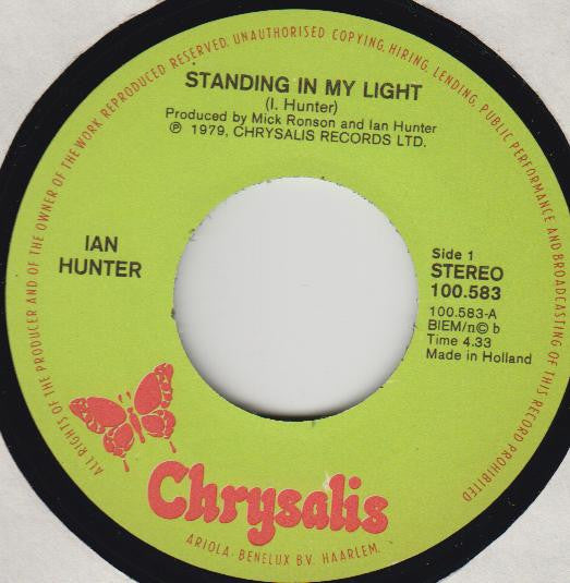 Ian Hunter : Standing In My Light (7", Single)