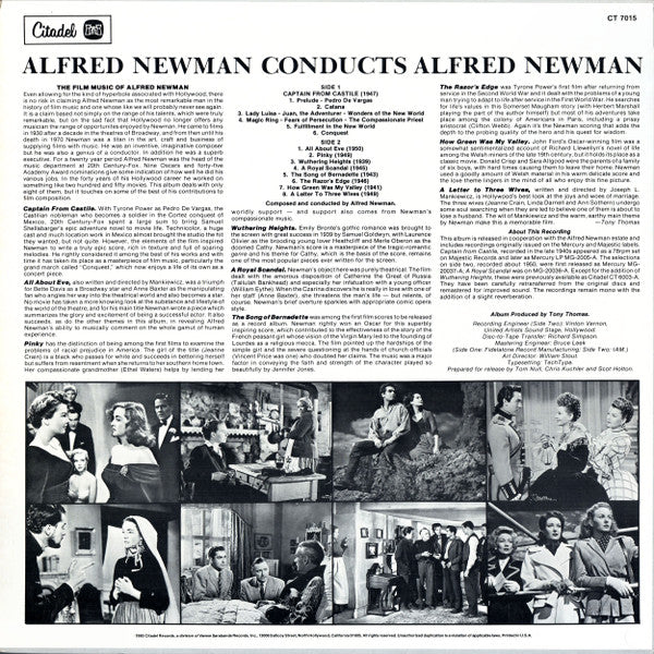 Alfred Newman : Captain From Castile (The Film Music Of Alfred Newman) (LP, Album)