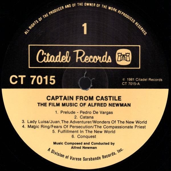 Alfred Newman : Captain From Castile (The Film Music Of Alfred Newman) (LP, Album)