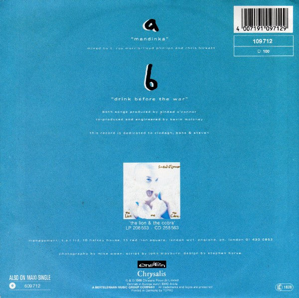 Sinéad O'Connor : Mandinka (7", Single)